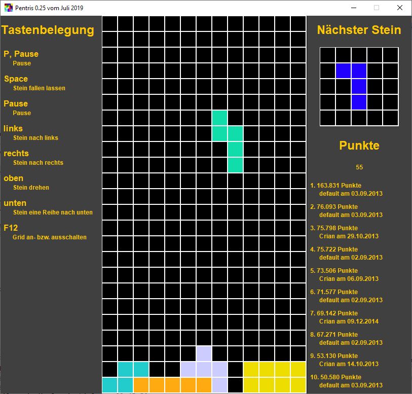 Beim Pentris spielen